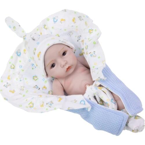 KEIUMI Mini Silicon Baby Dolls 27 cm Realistic Reborn Baby Boy Dolls DIY Toy Kids Playmate 11 inch Boneca Birthday Surprise