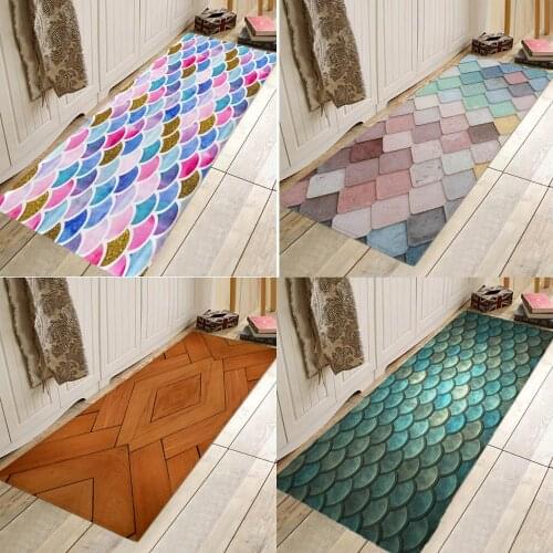 Marble scales, wood chips, flannels, household Anti-Slip absorbent mat, door mat, bathroom mat, bedside mat