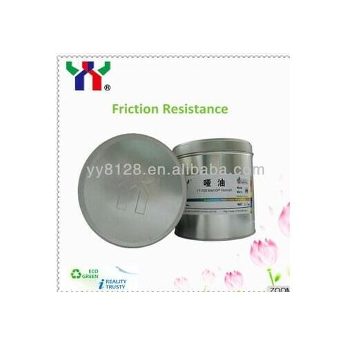 Not easy to turn yellow, damp proof, mildew resistance,YT-500 Matt OP varnish for printed paper,offset printing ink,2kg/can