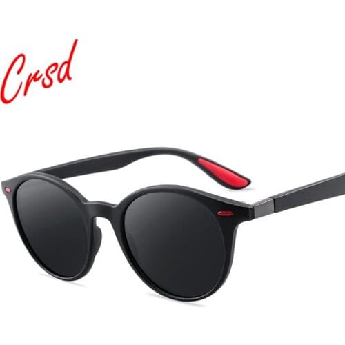 CRSD 2020 Mens Fashion Round Retro Polarized Sun Glasses UV400 Outdoor Sports Glasses Classic Driving Sunglasses Gafas de hombre