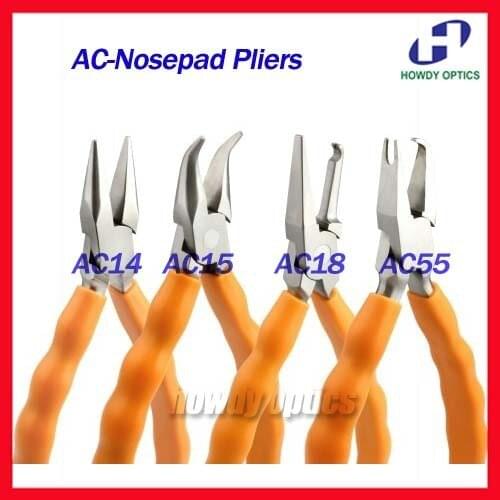 Quality Glasses AC-Nosepad Plier Anti-slip Rubber Handle Eyeglass Plier AC14 AC15 AC18 AC55 Free Shipping