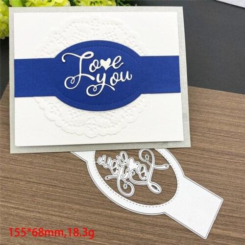 Craft Love You Letters Metal Cutting Dies Cut Mold Words Scrapbooking Paper Knife Mould Blade Punch Stencils Dies DIY