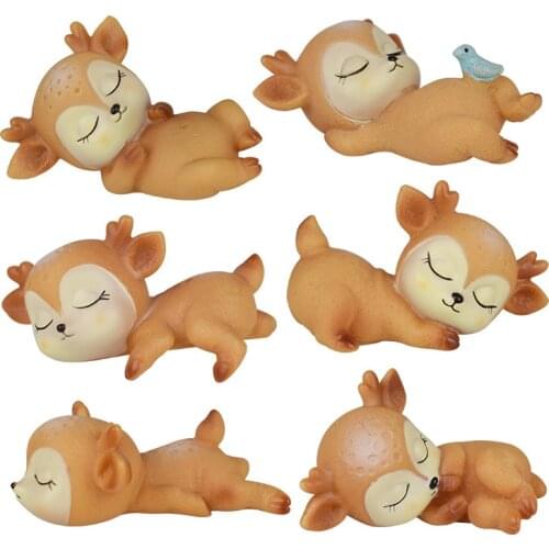 1 Pcs Silicone Mold Cute Cartoon Sleeping Deer DIY Resin Mold Chocolate Fondant Cake Decoration Tools