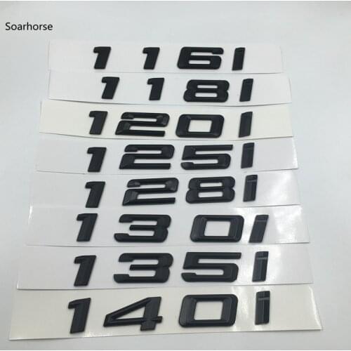 Soarhorse Car-Styling Trunk Logo Stickers Emblem for BMW 1 Series 116i 118i 120i 125i 128i 130i 135i 140i F10 F11