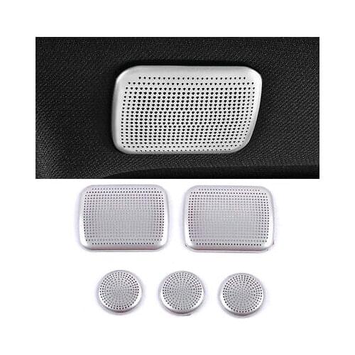 Steel Accessories Matte Dome Roof Speaker Cover Trim 5pcs For Cadillac CT4 2020