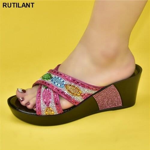 New Fashion Ladies Shoes Summer Slippers Good Quality Without Bag Pumps Super High Heels Italian Women Wedding for Party Shoes