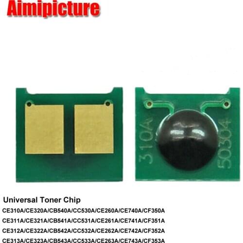 CE310A/CE320A/CE260A/CE740A/CB540A/CC530A Universal Toner Cartridge Chip For HP Printer chip BK/C/M/Y 5sets 20pcs/lot