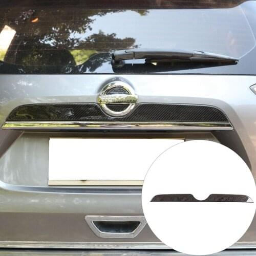 Carbon Fiber ABS Rear Tailgate Sign Panel Cover Decorate Trim for Nissan X-Trail 2014-2018 Car Stylings