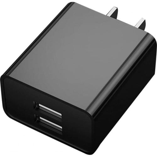 US Plug 5V/2A Charger Dual Ports USB QC3.0 Charger Stable Output Plug Play Safe Mobile Phone Charging Adapter