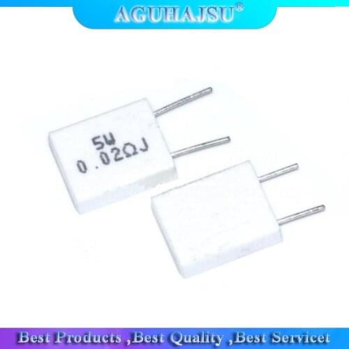 10pcs BPR56 5W 0.001 0.1 0.15 0.22 0.25 0.33 0.5 ohm Non-inductive Ceramic Cement Resistor 0.1R 0.15R 0.22R 0.25R 0.33R 0.5R