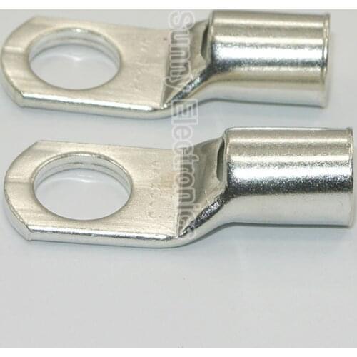 20) 4 AWG X 1/4" 5/16" 3/8" 1/2" in 25mm2 TINNED COPPER LUG BATTERY CABLE CONNECTOR TERMINAL SC25-6 SC25-8 SC25-10 SC25-12