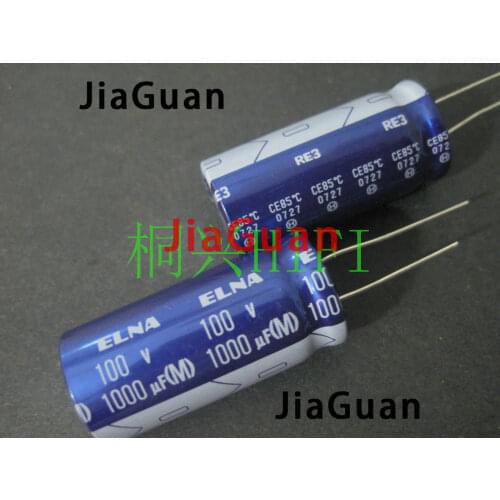 4pcs NEW ELNA RE3 100V1000UF 18X40MM audio electrolytic capacitor 1000uF/100V blue robe re3 1000UF 100V