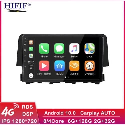 For HONDA CIVIC 2016 2017 2018 2019 9 Inch 2 Din Android 10 Car Radio Stereo WIFI GPS Navigation Multimedia Player Head Unit