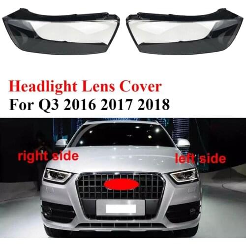 Car Headlight Lens Cover Transparent head light lamp Shell For- Q3 2016 2017 2018