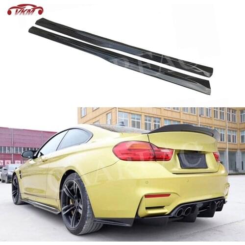 Carbon Fiber Side Skirts For BMW 3 Series F80 M3 4 Series F82 F83 M4 Sadan 4 Door 2012-2018 FRP Lip Bumper Guard Car Styling