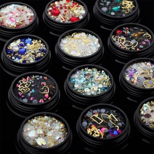 1 Box Mixed Flash Micro-drilled Smashed Broken Diamond Glitter Crystal Beads Nail Art Fillers For DIY Jewelry Making Decoration