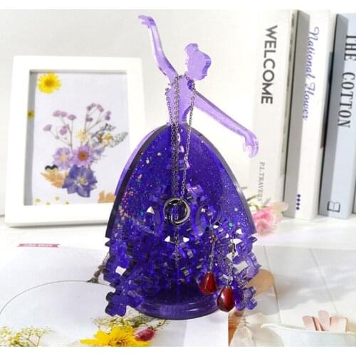 Dancing Girl Jewelry Holder Mold Resin Jewelry Mold DIY Pendant Mold Crafting Resin Epoxy Making Casting Mold Craft Tool
