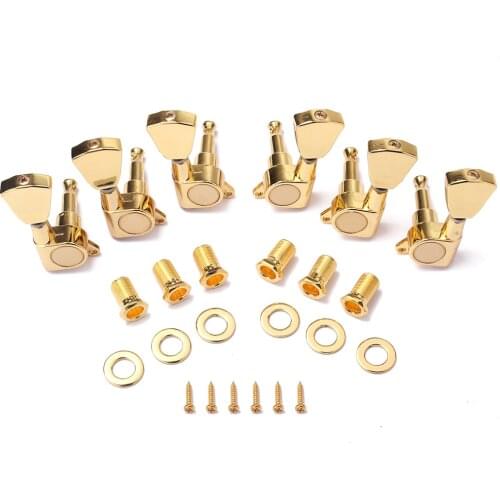 Zinc Alloy Guitar Tuning Pegs Keys Tuners Machine Heads for LP Electric Guitars Parts & Accessories 3 Left 3 Right Gold