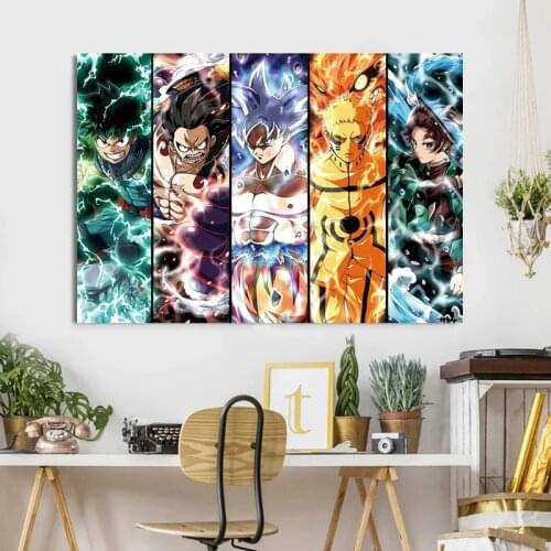 Japanese Anime Canvas Painting Dragon Ball Posters and Prints Print Mural Pictures Childrens Room Home Wall Decoration Cuadros