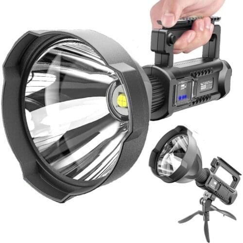 Powerful LED Flashlight XHP50/XHP90 Handheld Searchlight LED Lighting USB Torch 8000 Lumen Super Bright Portable Spotlights