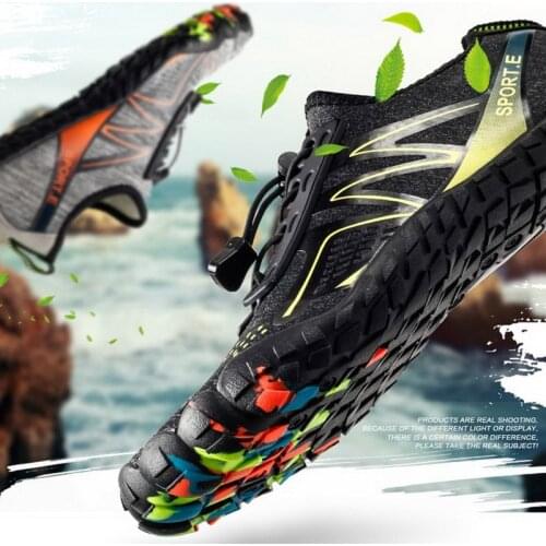 2018 Men Woman Beach Summer Outdoor Wading Shoes Swimming Slipper On Surf Quick-Drying Aqua Shoes Skin Sock Striped Water Shoes