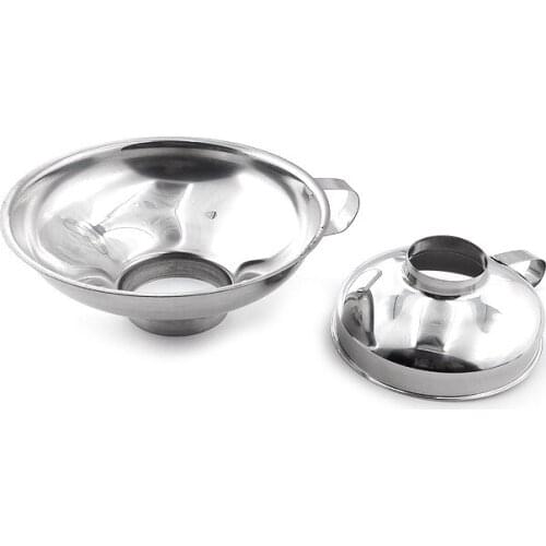 Stainless Steel Wide Mouth Funnel Salad Sauce Large Diameter Funnel Thicken Jam Funnel Household Multifunctional Oil Drain