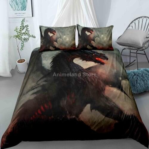 Cool Dragon Kids Bedding Set Animal 3d Bed Linen Quilt Duvet Cover Sets Home Textile Decor Twin Single Queen King Size Fashion