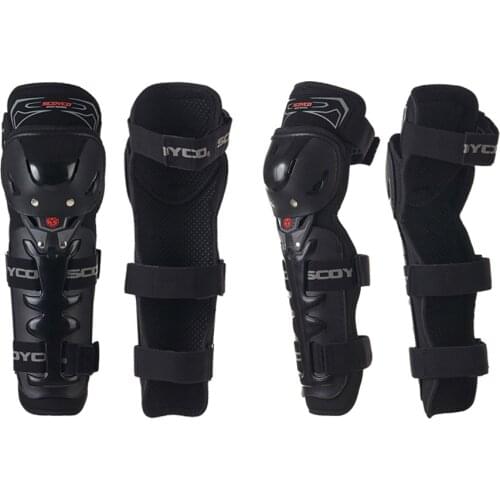 SCOYCO Motorcycle Knee&Elbow Guard 4 Pcs PP Shell Protection Shin Protector Safe Cycling Racing Extreme Sport Equipment K11H11-2