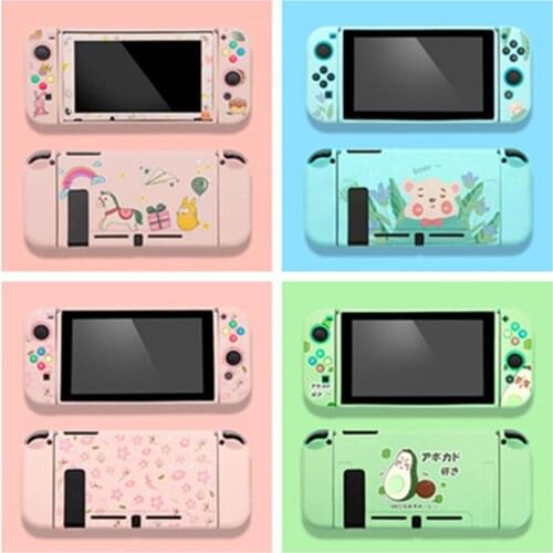 Dockable Cute Design Detachable Case For Nintendo Switch,Protective Cover Colorful Shell For NintendoSwitch Joy-Con Controllers