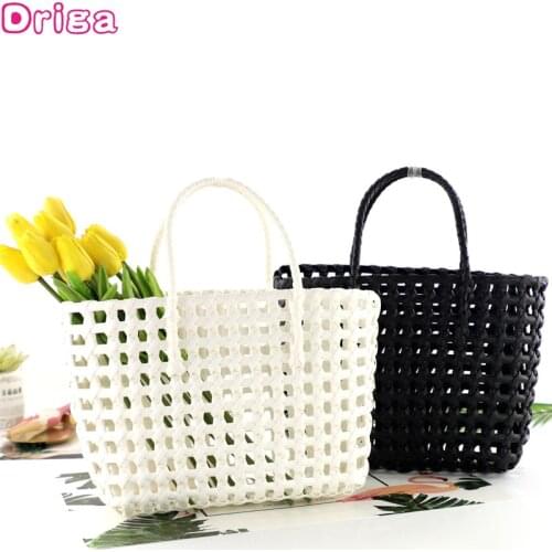 Driga Women Shoulder Handbags New Woven Bags Holiday Beach Hollow Out Vegetable Basket Bags 2021 Fashion Large Capacity Bags