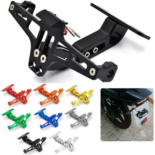 LED Motorcycle Licence Plate Holder Bracket Frame Number Plate Support For Moto TMAX 530 500 XMAX 125 250 300 400
