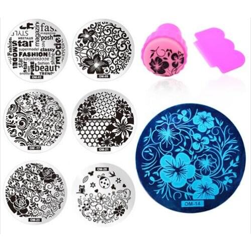 Nail Art Stencils Stamping Template Polish Print Nail Image Plate DIY Manicure Tools 60 stylesOM series jk17