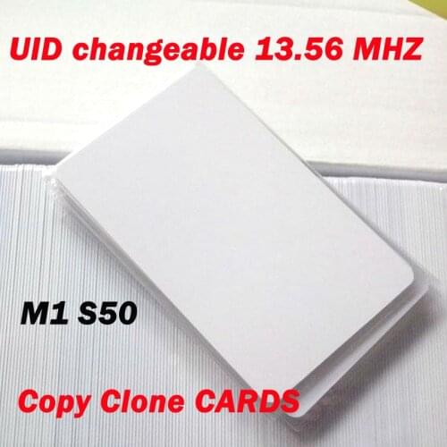 UID Changeable IC Card Smart RFID Card for MF 1K S50 libnfc RFID 13.56MHz ISO14443A Card Block 0 Sector Writable(5/20/50/100pcs)