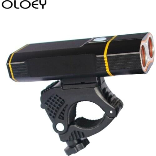 6000LM Bicycle Light 2x XML-L2 LED Bike Light With USB Rechargeable Battery Cycling Front Light +Handlebar Mount IPX6 Waterproof