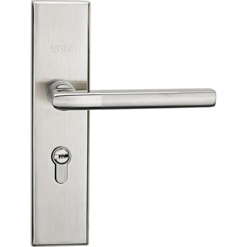 Indoor Door Lock Stainless Steel Front Back Lever Door Lock with Keys Door Hardware Home Improvement