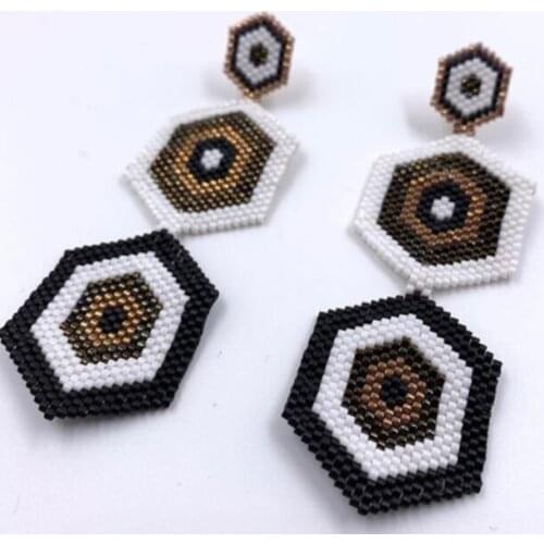 Pretty Bead Miyuki Drop Earrings Ladies Boho Fashion Design Geometry Earring Pendientes Mujer Jewelry For Women Gift