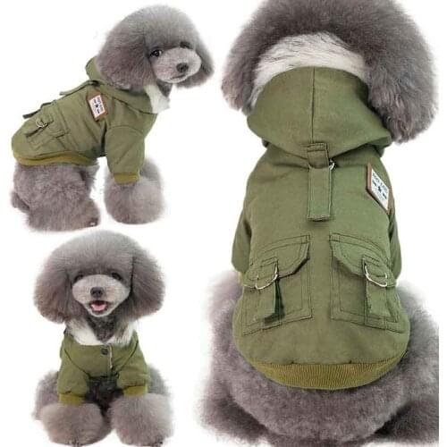 Dog Winter Clothes Hunde Jacke Hondenjas Winter Dog Outfit Coat Jacket Clothes French Bulldog Puppy Coat Thicken Costumes Hoody