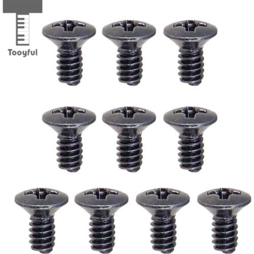 Tooyful 10PCS 5 Way 3 Way Guitar Switch Fixed Screws Nuts Guitar Replacement Black