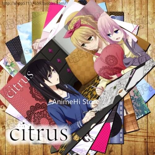 10 pcs/set Anime Citrus posters Aihara Yuzu Aihara Mei Momokino Himeko wall pictures for Colletion A3 42x29CM Stickers