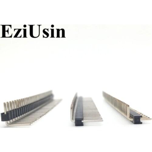 2.54mm 1*40p 90 degree Right angle Single Row Male R/A Pin Header Positive/Reverse PCB Board Connector Pinheader For Arduino