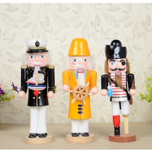 3PC/Set European Pirate Section Nutcracker Soldier Ornaments High Quality Exquisite Wooden Crafts Living Room home decoration