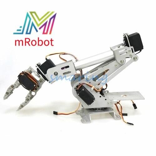 7 DOF Metal Claw Robotic Arm with Servo DIY Kit Mechanical Arm Robot Arm Robotic Clamp Claw Kit with Servos