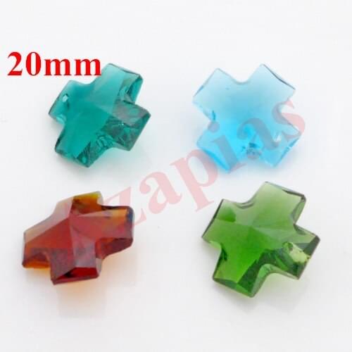 AAA Top Quality Wholesale 6866 Cross 20mm shape pendant 25pcs/lot Free Shipping