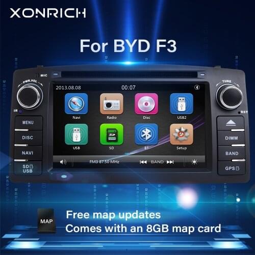 Xonrich 2 Din Car Radio DVD Player For Toyota Corolla E120 BYD F3 2000 2005 2006 Multimedia GPS Head Unit Stereo NavigationAudio