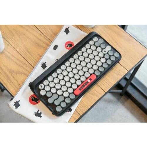 Lofree Kumamon Dot Wireless bluetooth keyboard LED backlight mechanical Office keyboard Hand rest Mouse pad set