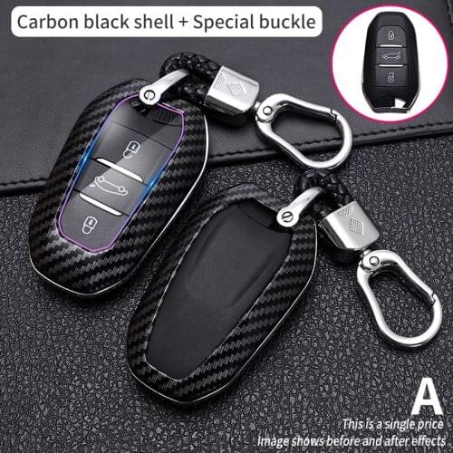 ABS Carbon Fiber Car Remote Key Case Cover Shell For Peugeot 2008 3008 4008 5008 Citroen C4 C4L C3-XR C6 Picasso DS3 DS4 DS5 DS6