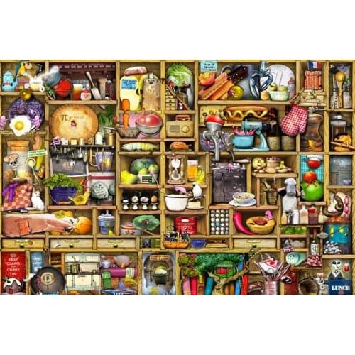 Kitchen story The wooden puzzle 1000 pieces ersion jigsaw puzzle white card adult childrens educational toys