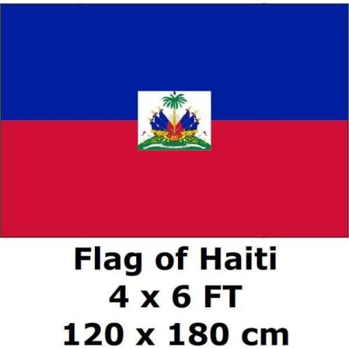 Haiti Flag 120 x 180 cm 100D Polyester Large Big Haytian Flags And Banners National Flag Country Banner