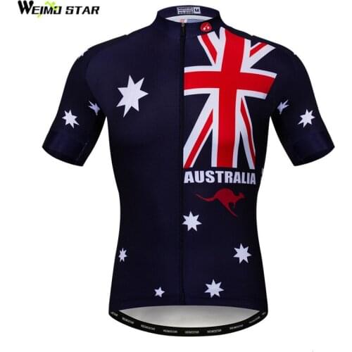Weimostar Australia Team Cycling Jersey Summer Pro Mountain Bike Jersey Bicycle Clothing Short Sleeve MTB Cycling Wear Clothes