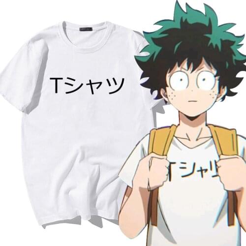 Midoriya Izuku Deku Unisex T-Shirt Men Women Japanese T Shirt Boku No Hero Academia Anime TShirt My Hero Academy Tee Shirt Tops